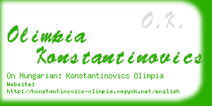 olimpia konstantinovics business card